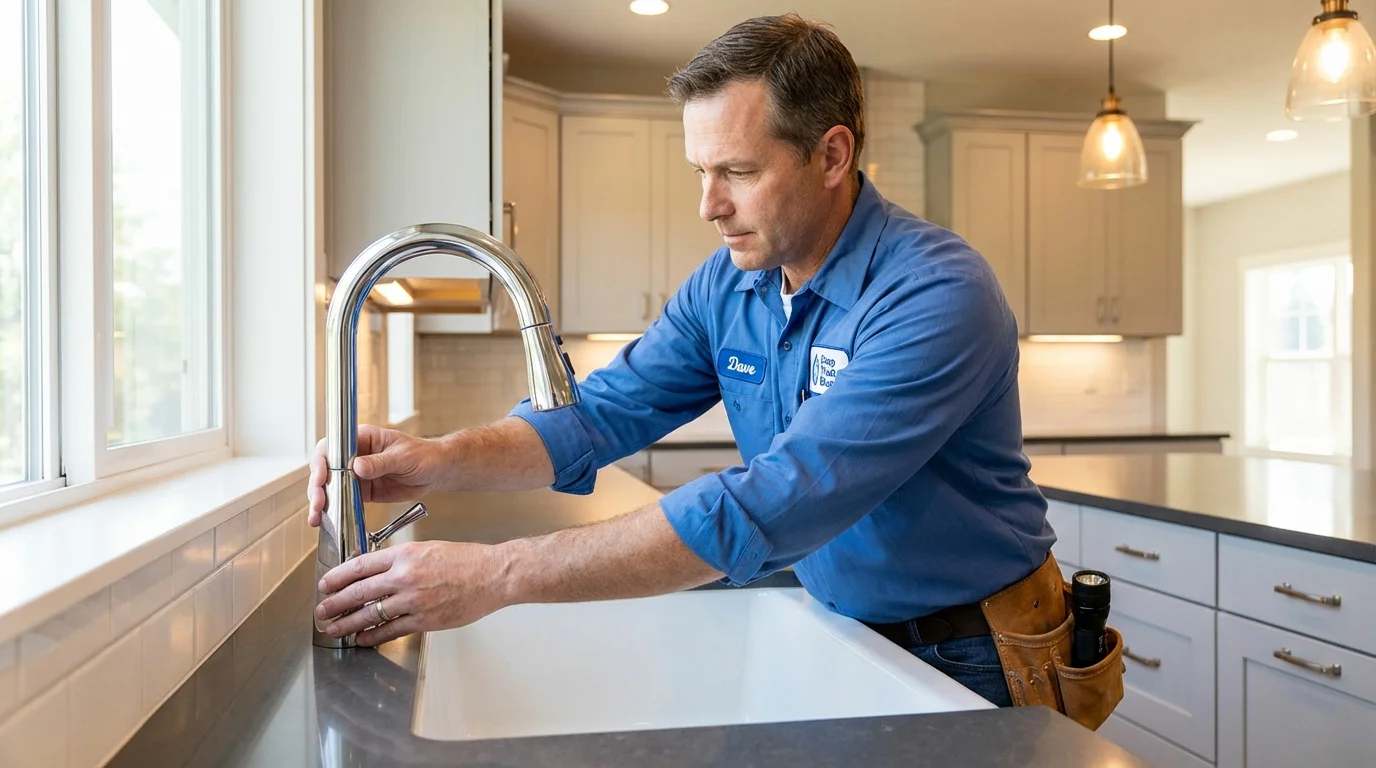 Kitchen faucet installation by Johns Plumbing LLC in Curwensville