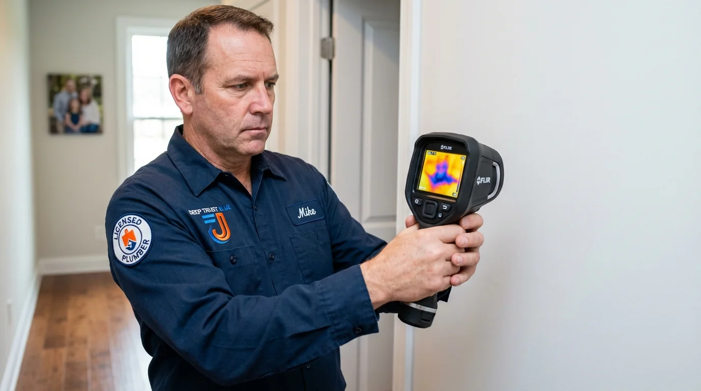 Thermal imaging leak detection by Johns Plumbing LLC in Curwensville